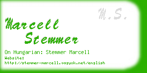 marcell stemmer business card